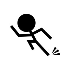 Pictogram of running person. Vector.
