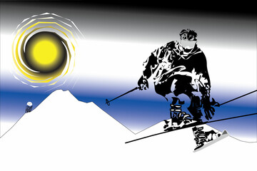 Spirit Skier Illustration