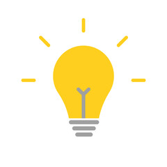 Light bulb vector icon. Creative thinking, ideas.