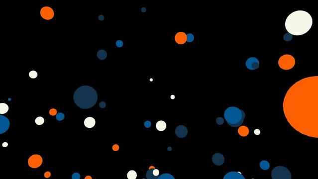 ポップ 円 カラフル 跳ねる 弾ける 黒背景 [ループ対応] [別Verあり]
