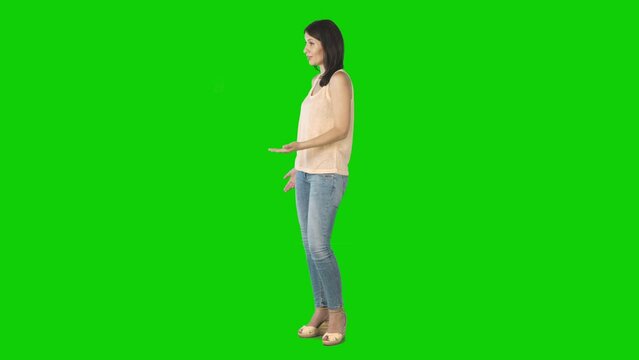 Angry Woman Complaining and having stress diring dialogue
