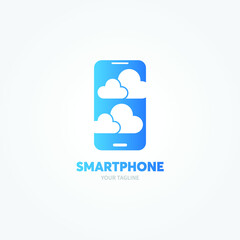 smartphone icon, Mobile phone logo vector illustration