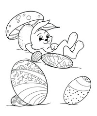 Easter Rabbit Coloring Page