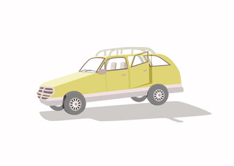 Yellow car illustration