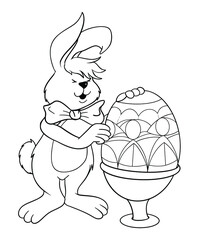Easter Rabbit Coloring Page