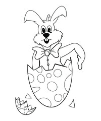 Easter Rabbit Coloring Page