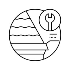 starter strips line icon vector illustration