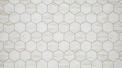 floor pattern of marble seamless hexagon tiles