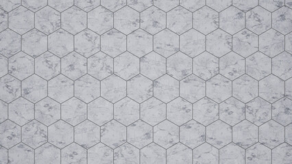 white gray marble hexagon flooring tile pattern
