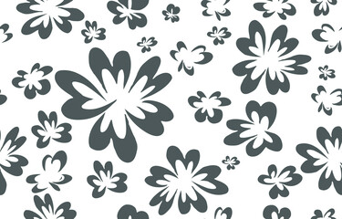 Vector seamless flower pattern background. beautiful color floral vector illustration