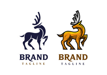 Logo Animal Stag Vector Illustration Template Good for Any Industry