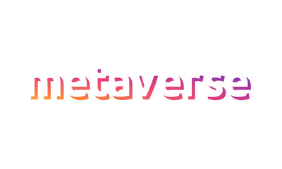 metaverse text design vector illustration.