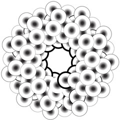 Geometric pattern full of circles