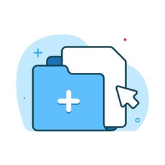 Obraz premium drag and drop add new file concept illustration flat design vector eps10. modern graphic element for landing page, empty state ui, infographic, icon