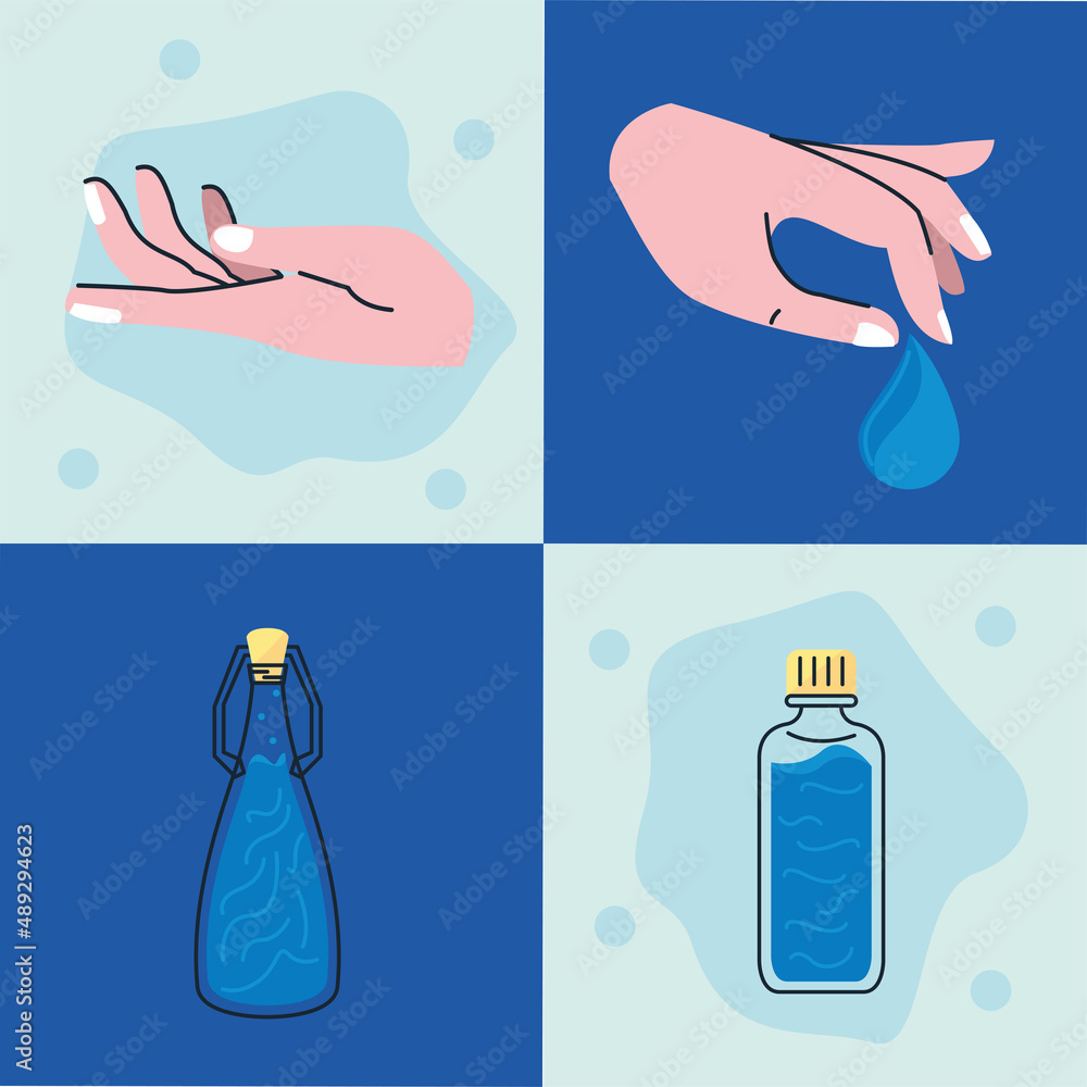 Poster water day campaign icons