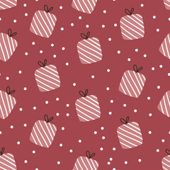 Christmas gift boxes seamless pattern. Cozy winter illustration for wrapping paper , post card, notebook or fabric design.