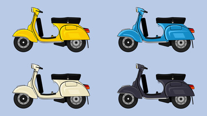set of colorful scooter © Abrams