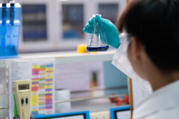 Fototapeta premium Laboratory pipette, science research concept, test tube