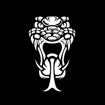 Snake mascot logo silhouette version