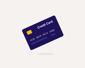 Front View Of A Credit Card.