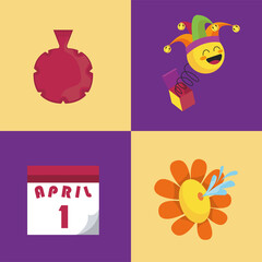 four fools day icons