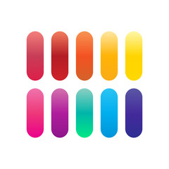 Beautiful multicolor gradient collection vector