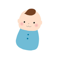 おくるみの赤ちゃんのベクターイラスト素材