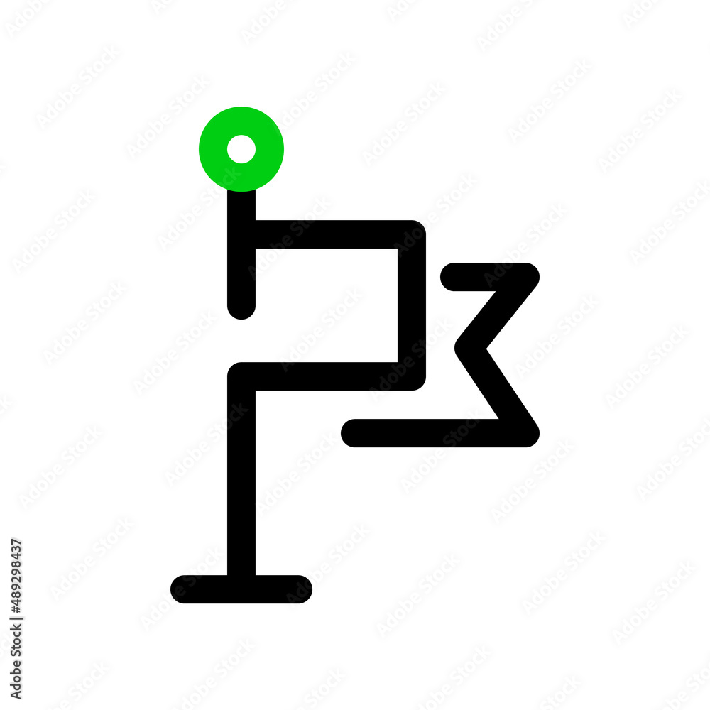 Poster location pointer with a flag. pixel perfect, editable stroke icon