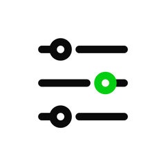 Simple minimalistic line art equalizer icon. Pixel perfect, editable stroke