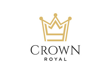 initial logo letter Y with crown vector symbol illustration design