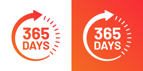 365 day vector in graphic design. - obrazy, fototapety, plakaty