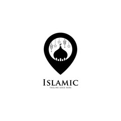 Ramadan. Muslim holiday lettering logo design. Ramadan Kareem holiday calligraphy design