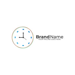 Clock logo. Stopwatch time logo illustration. Simple design on white background.
