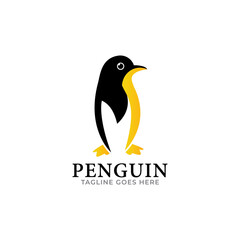 Penguin Logo Design. Penguin Logo Template. Modern Design. Flat Logo. Vector Illustration