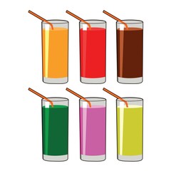 colorfull juice drink set