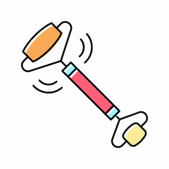 massager beauty salon tool color icon vector illustration