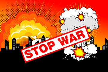 No War. Stop War. Stop violence and colonization vector illustration 