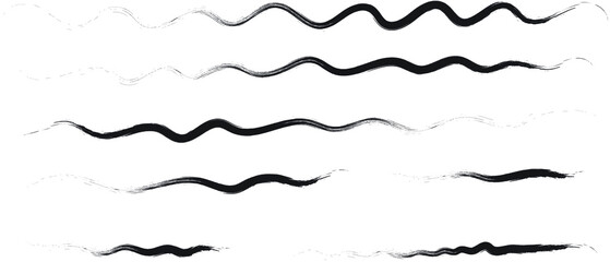Set Of Vector black brush stroke eps 10, Black brush strokes silhouettes,  Grunge paintbrush. Set of grunge black brush strokes for artistic design elements