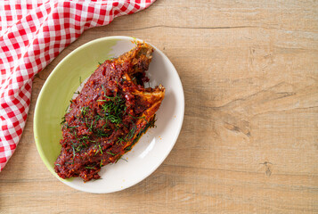 Deep–fried fish and chili sauce