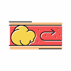 vascular occlusion color icon vector illustration