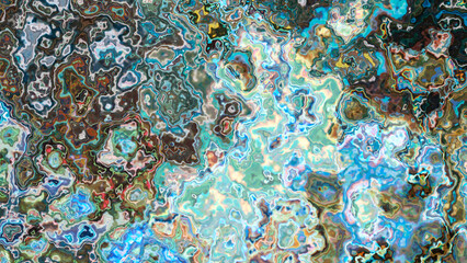 Abstract multicolored textural liquid background.