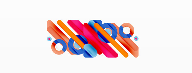 Lines geometric background. Stripes and rings composition business template for wallpaper, banner, background or landing
