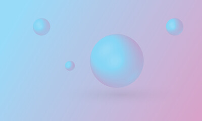 Abstract balls geometric gradient color background