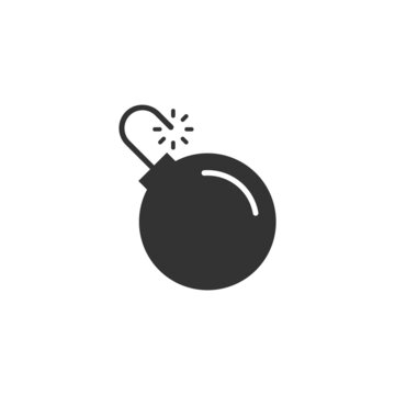 Bomb icon logo illustration design