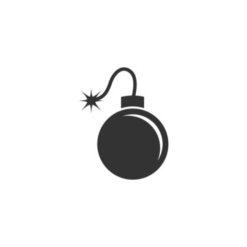 Bomb icon logo illustration design