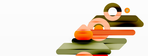 Creative geometric wallpaper. Minimal lines and circles background