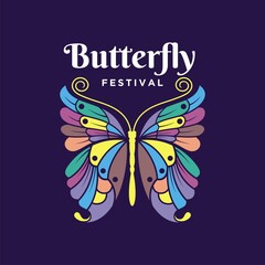 Butterfly vector and illustration in colorful design