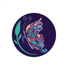 Butterfly vector and illustration in colorful design