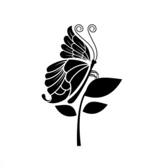 Butterfly silhouette design vector and illustration