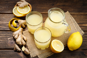 Lemon and ginger drink. Immune booster and detox.
